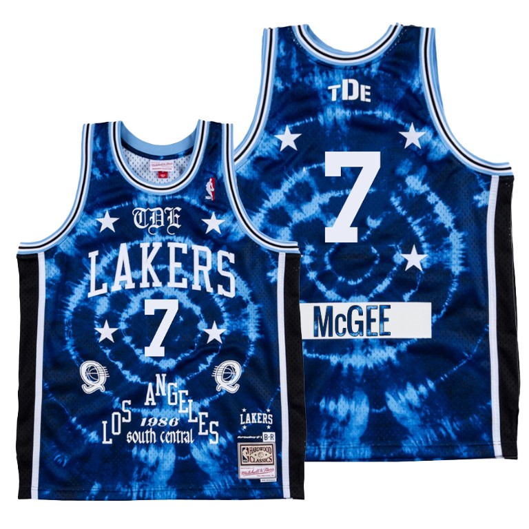 Men's Los Angeles Lakers JaVale McGee #7 NBA ScHoolboy Q Limited Edition REMIX Blue Basketball Jersey QYA0683IM